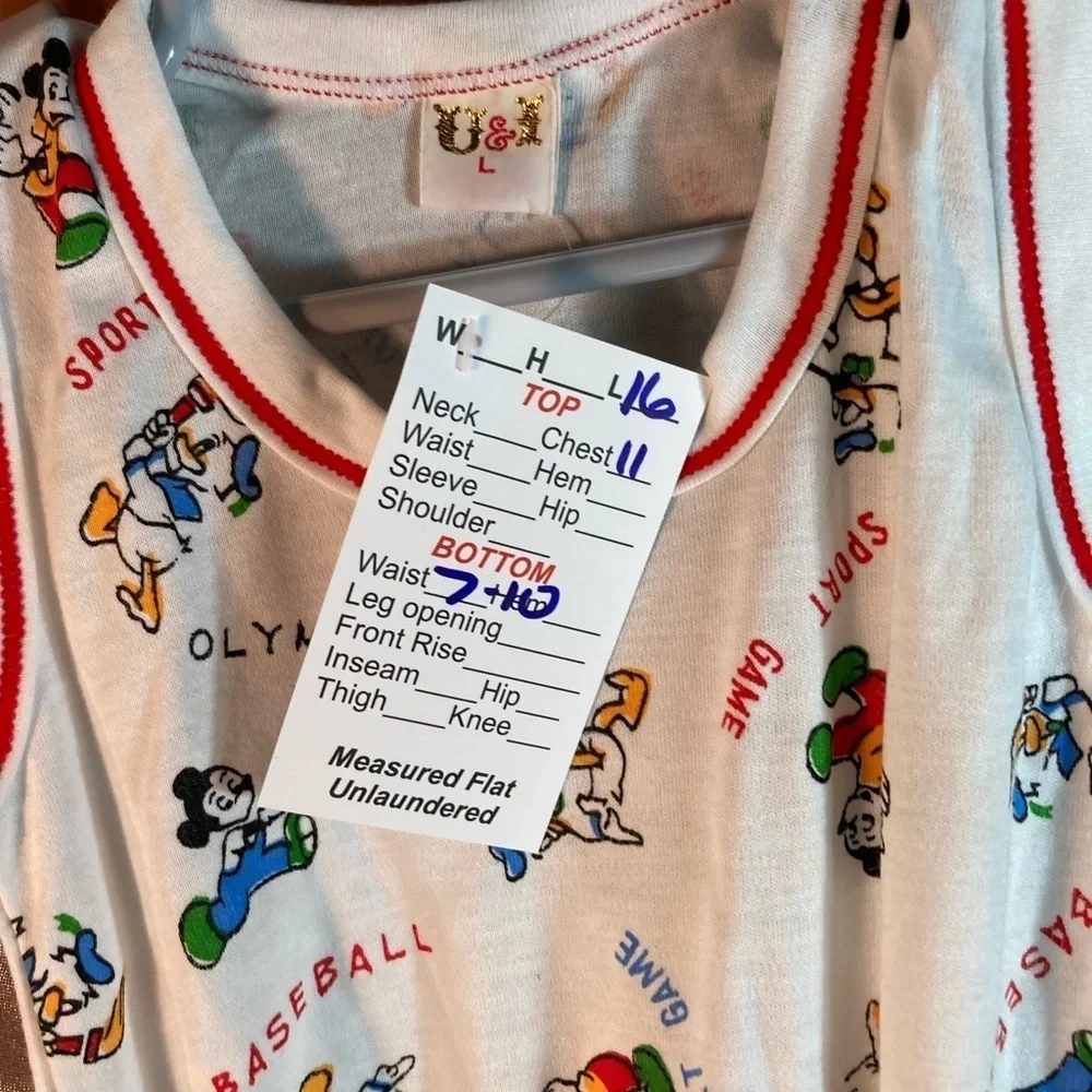 Vintage 80’s bootleg Disney NWOT 18-24m with‎ shorts. 22” chest.  150